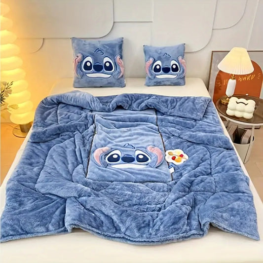 The Perfect Gift: Adorable Stitch Cartoon 2-in-1 Pillow & Blanket