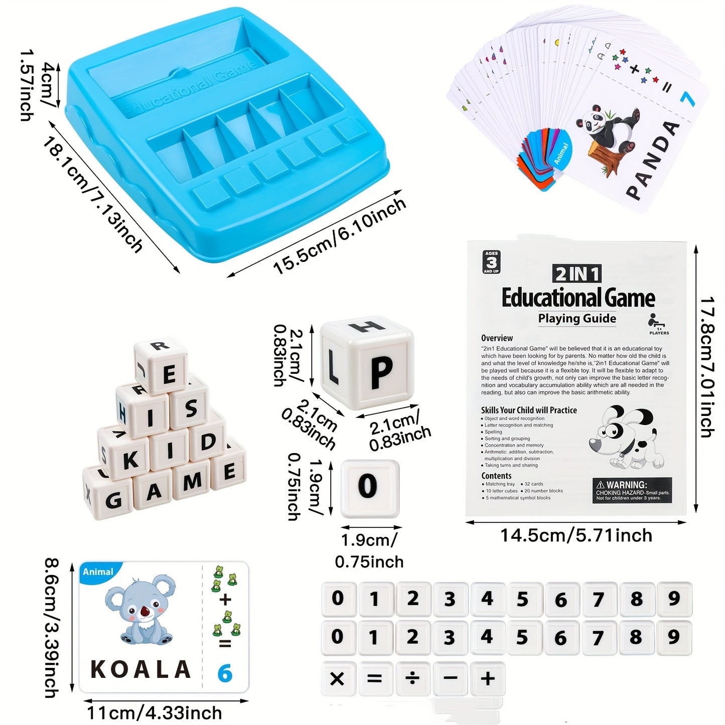 Educational Card Game Toy for Early Letter and Number Learning