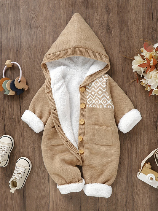 Newborn Boys And Girls Knitted Jumpsuit