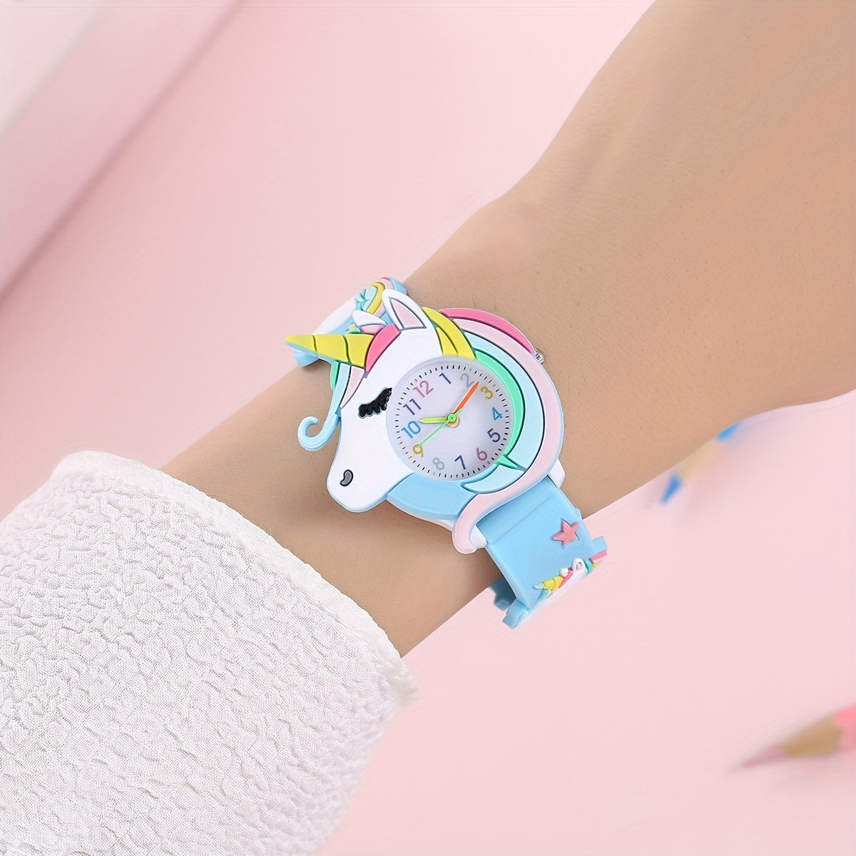 Bezaubernde Cartoon-Armbanduhr aus Silikon für Kinder – Armbanduhren mit farbenfrohen Designs, wasserfest und gut lesbarem Ziffernblatt – perfektes Geschenk für Kinder