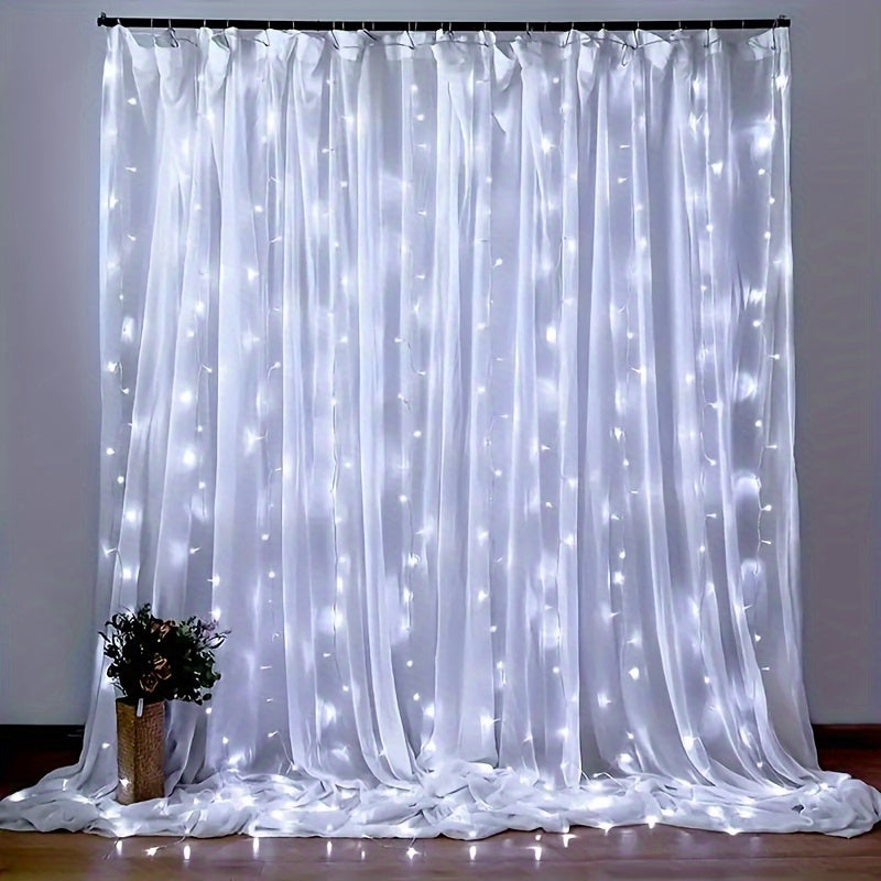 Festive LED Curtain Lights with Remote