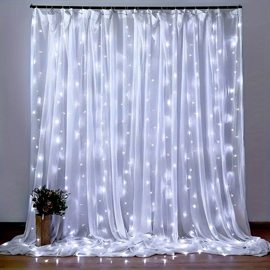 Festive LED Curtain Lights with Remote