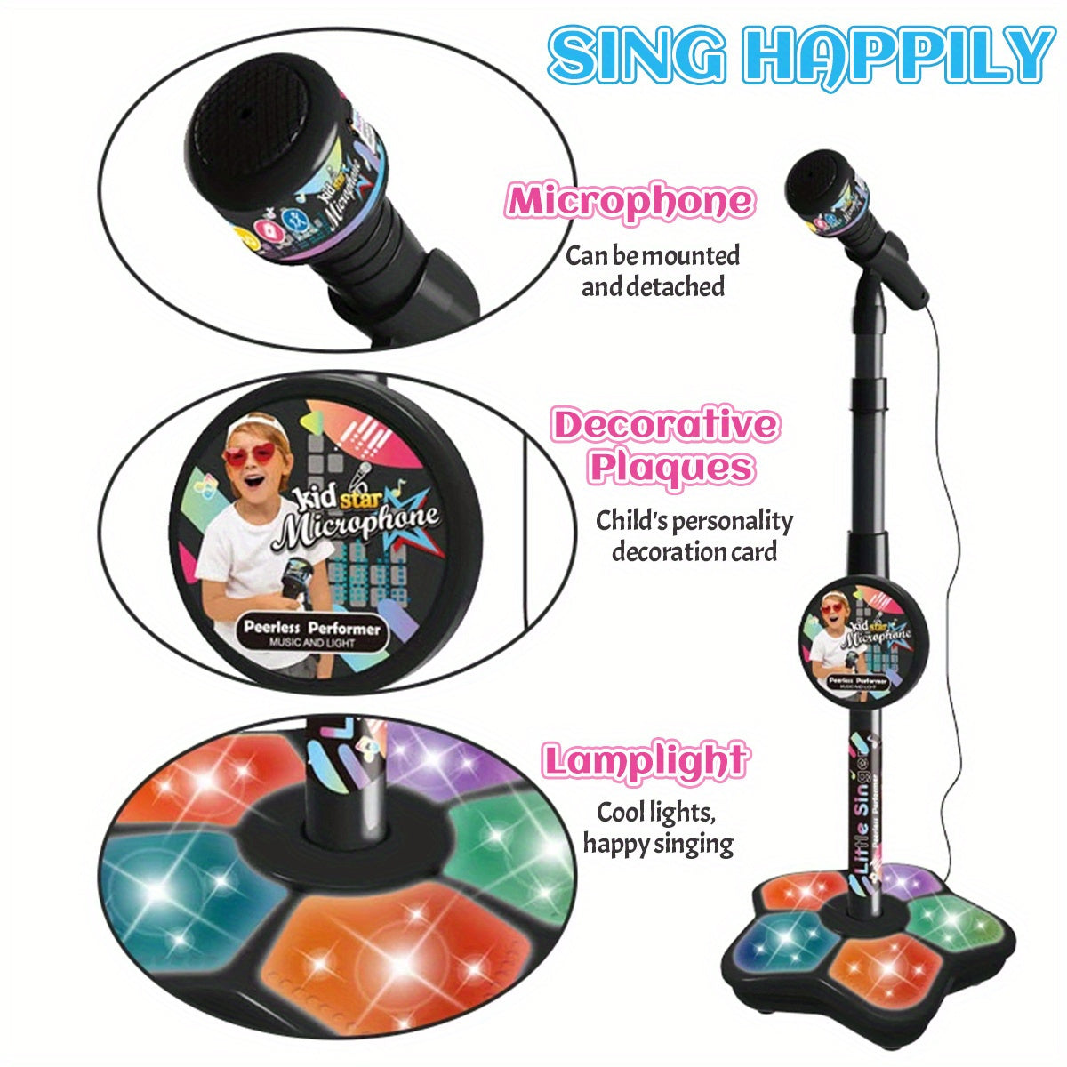 Youngsters' LED Karaoke Microphone