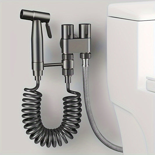 2-in-1 Stainless Steel Toilet Bidet Sprayer Attachment