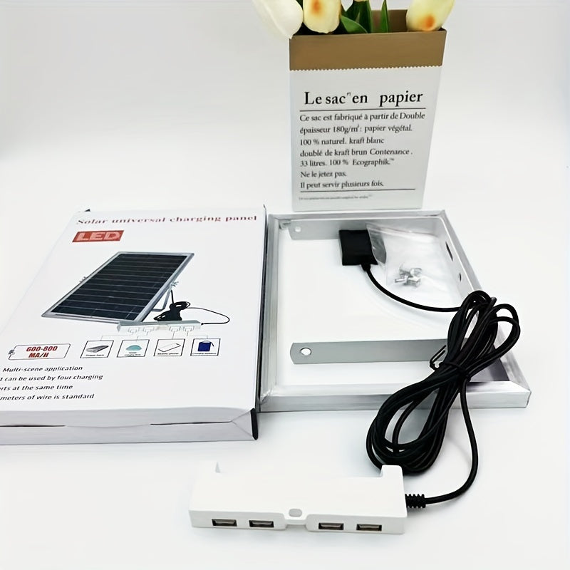 Portable Solar Panel Charger Kit with 4 USB Ports