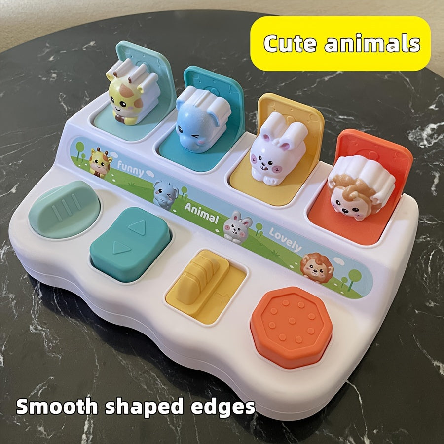 Pop-Up Animal Learning Box for Toddlers 0-3 Years