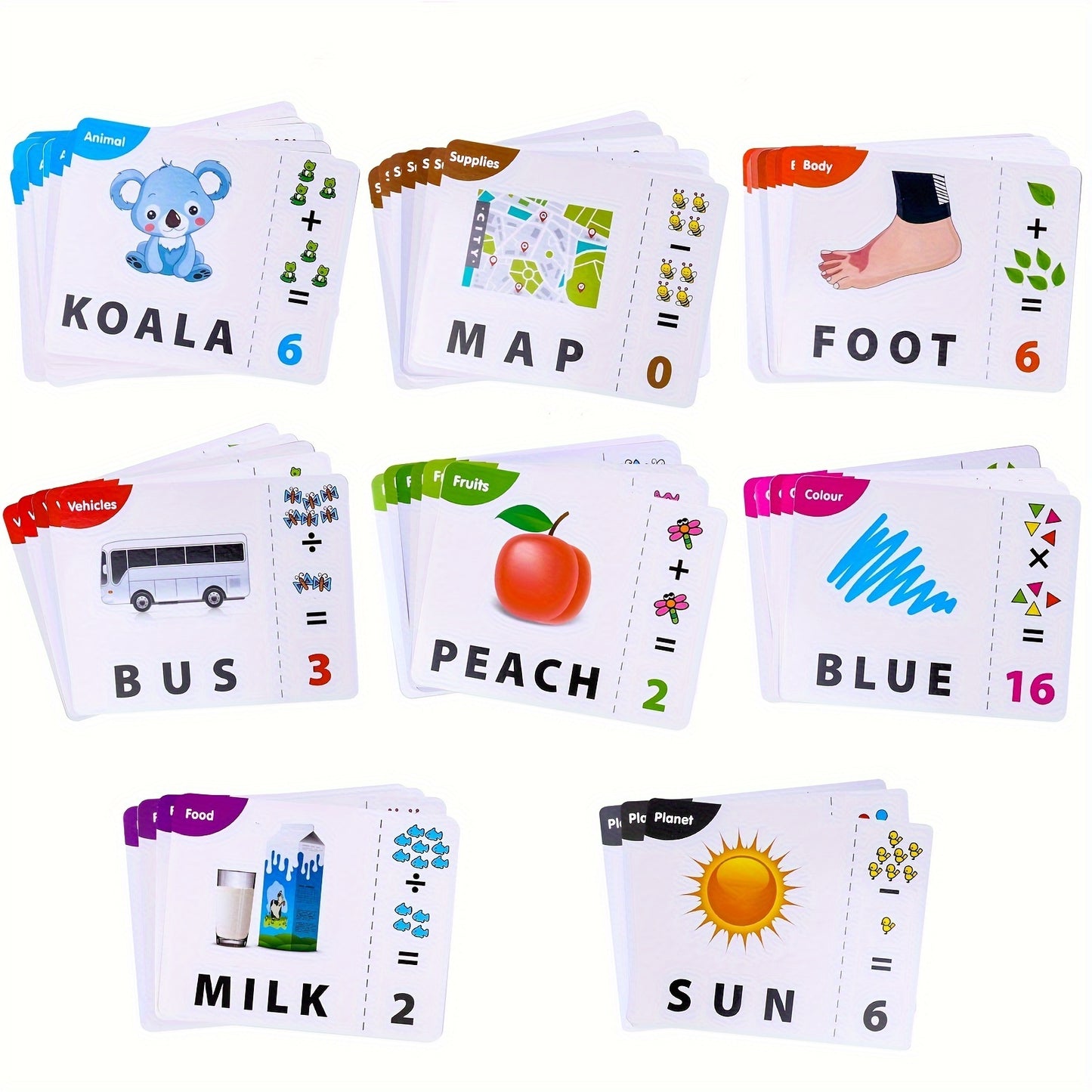 Educational Card Game Toy for Early Letter and Number Learning