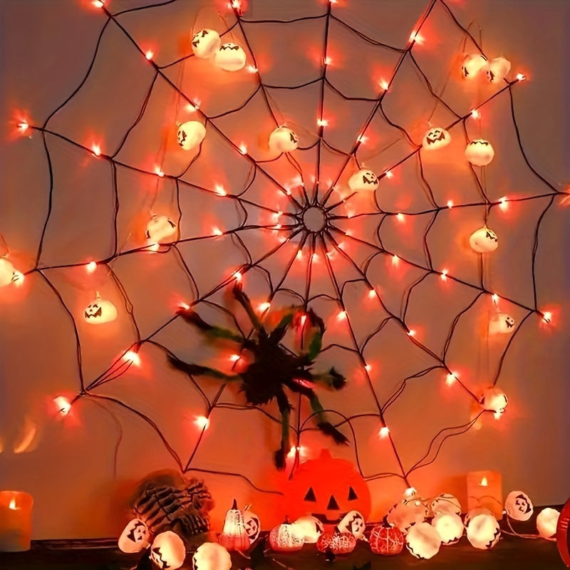 Halloween Spider Web LED Lights Decoration