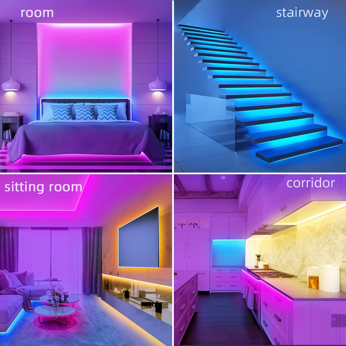 Led Strip Lights, Change Color In Sync With Music