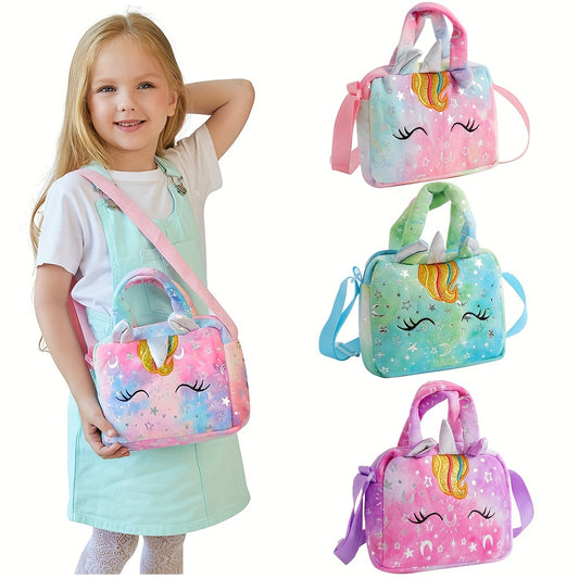 Unicorn Corduroy Crossbody Bag