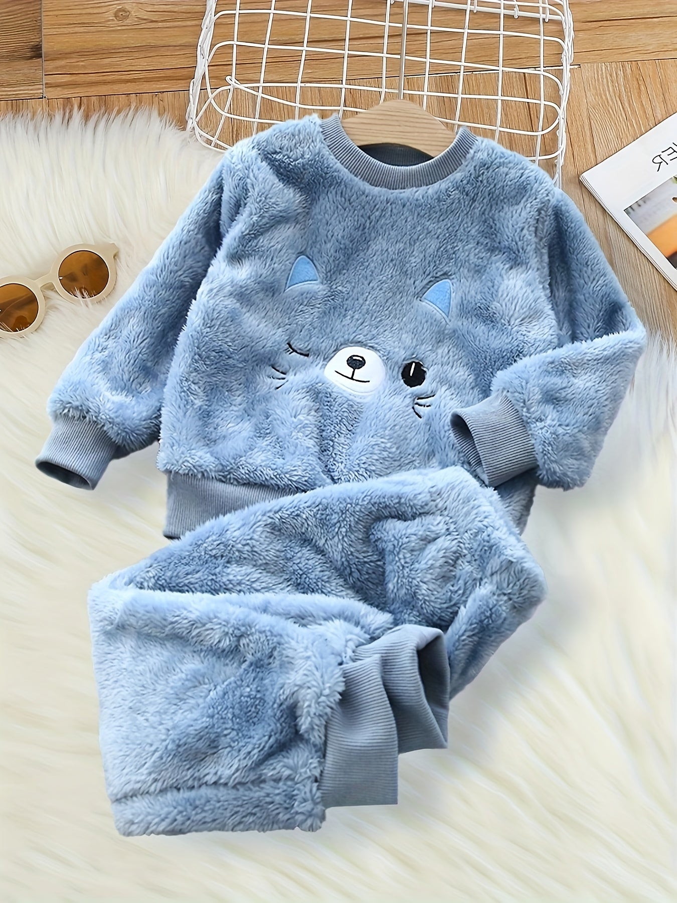 2pcs Boy's Comfy Fleece Outfit