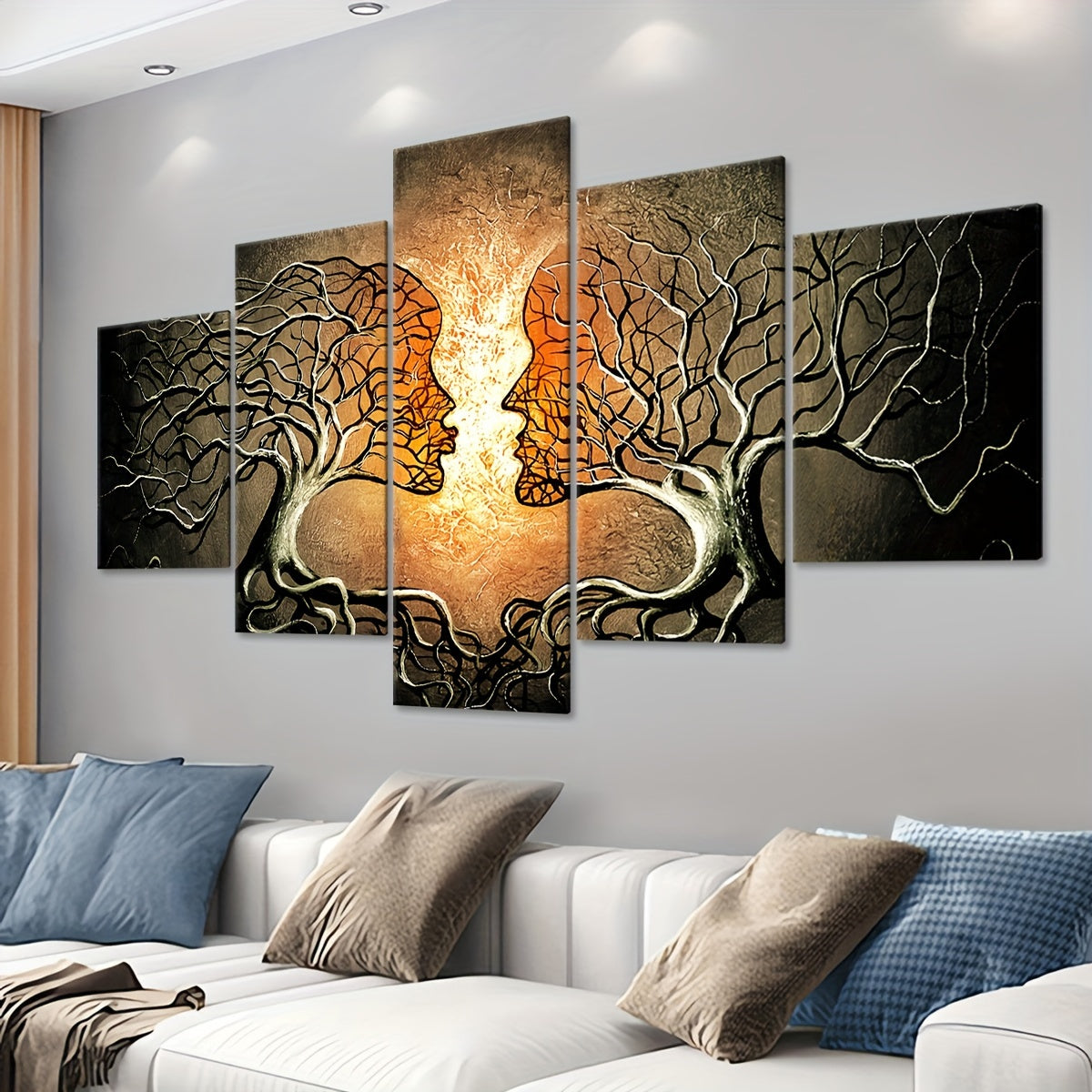 5pcs Wooden Framed Canvas Poster