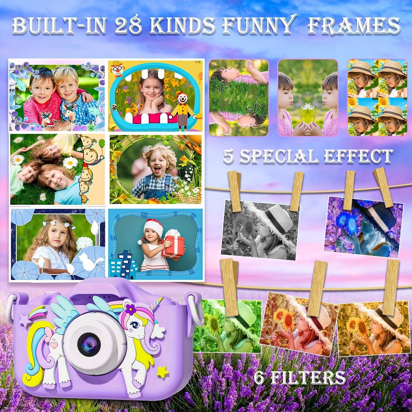 Children's Unicorn Selfie HD Camera