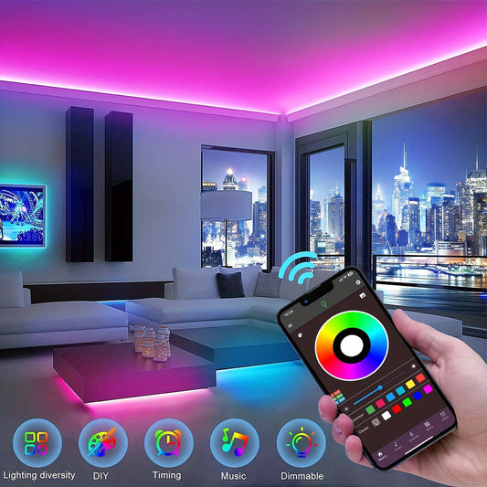 Led Strip Lights, Change Color In Sync With Music