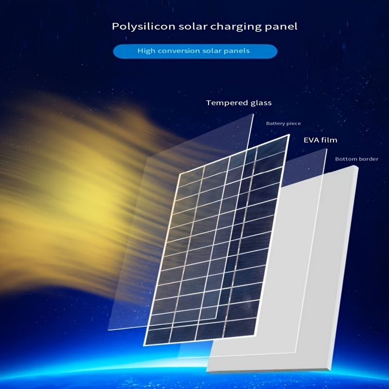 Portable Solar Panel Charger Kit with 4 USB Ports