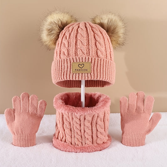 Hat & Scarf & Gloves Set For Boys And Girls