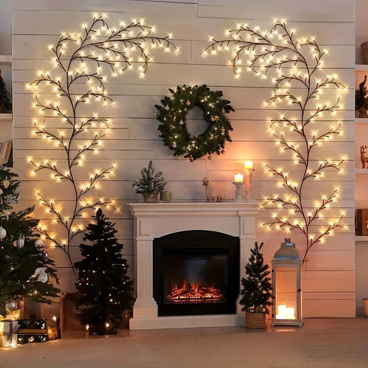 USB-Powered 96 LED Willow Vine Wall Light