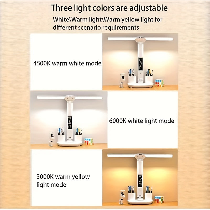 Versatile LED Desk Lamp with Dual Adjustable Heads