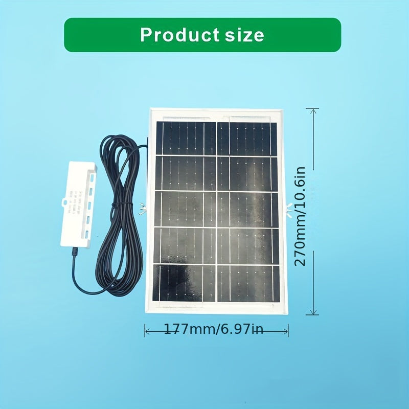 Portable Solar Panel Charger Kit with 4 USB Ports