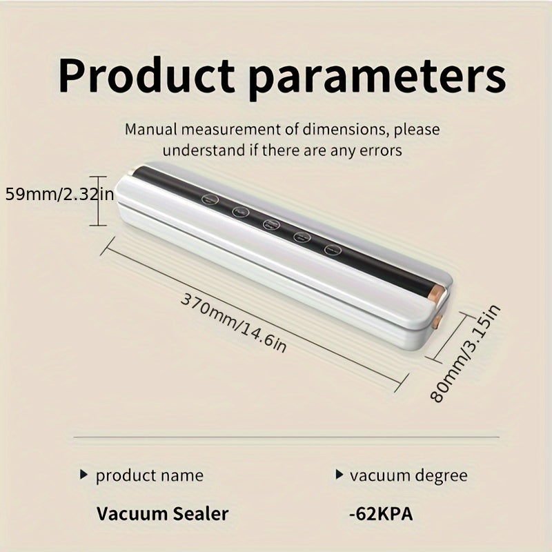 High-Suction Cordless Vacuum Sealer