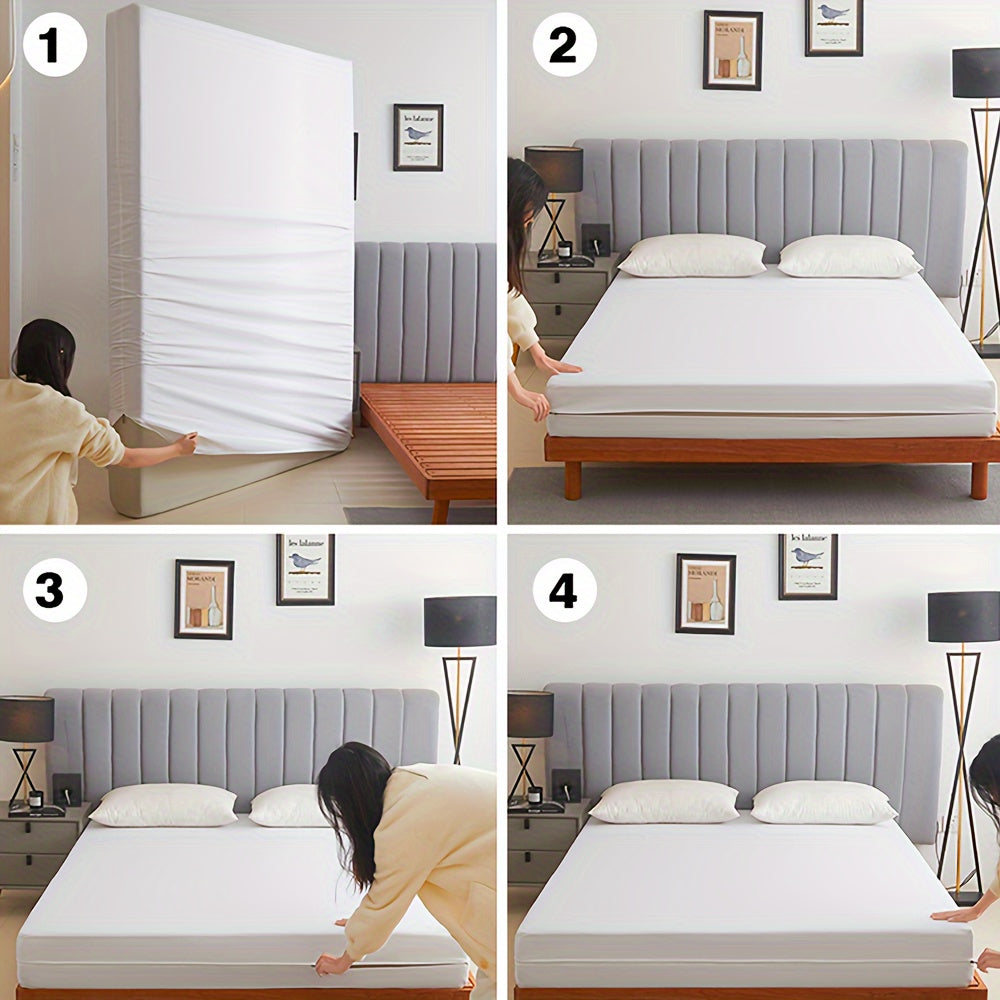 1pc 6-Sides Fully Enclosed Waterproof Mattress Cover Mattress