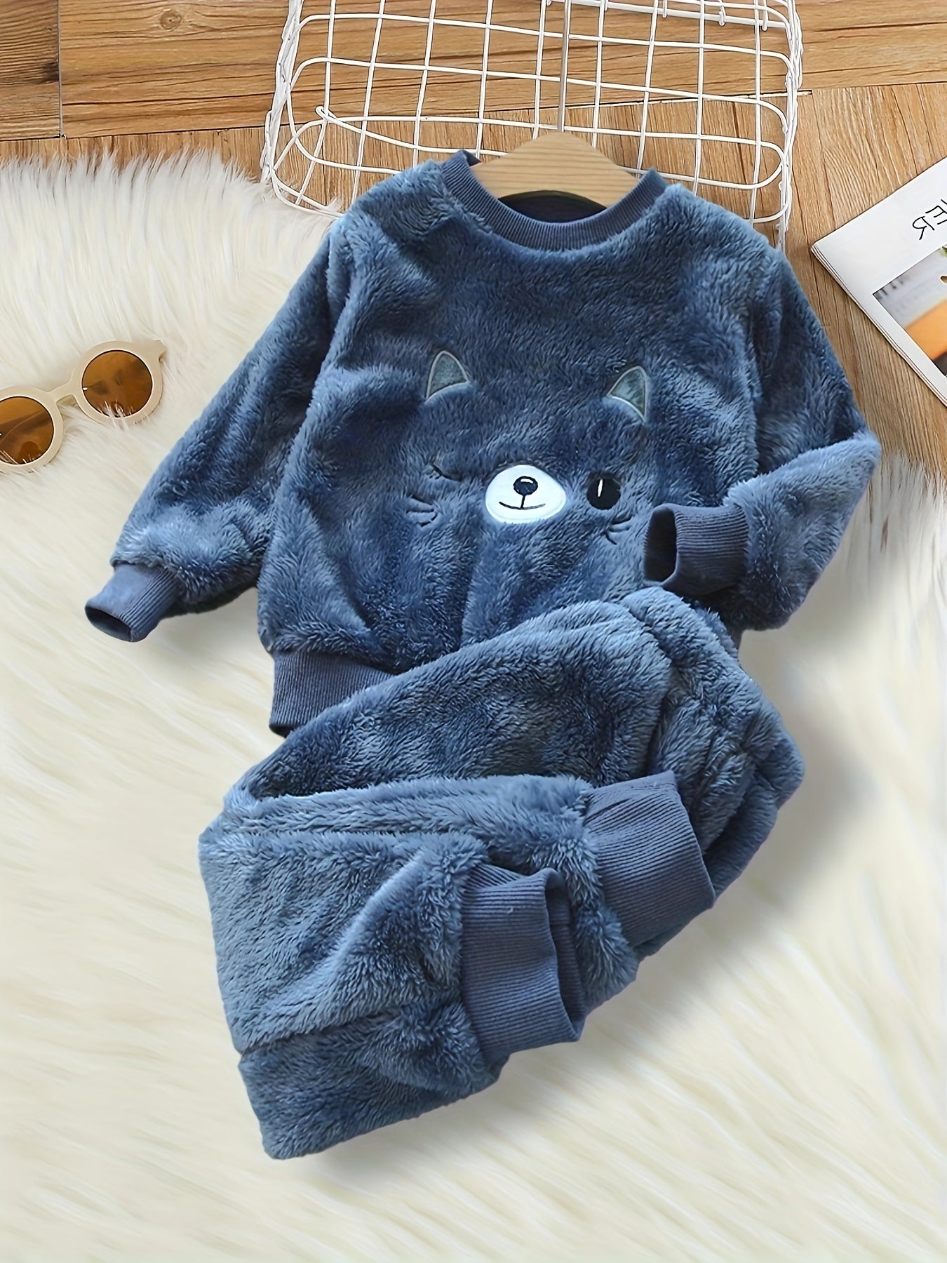 2pcs Boy's Comfy Fleece Outfit