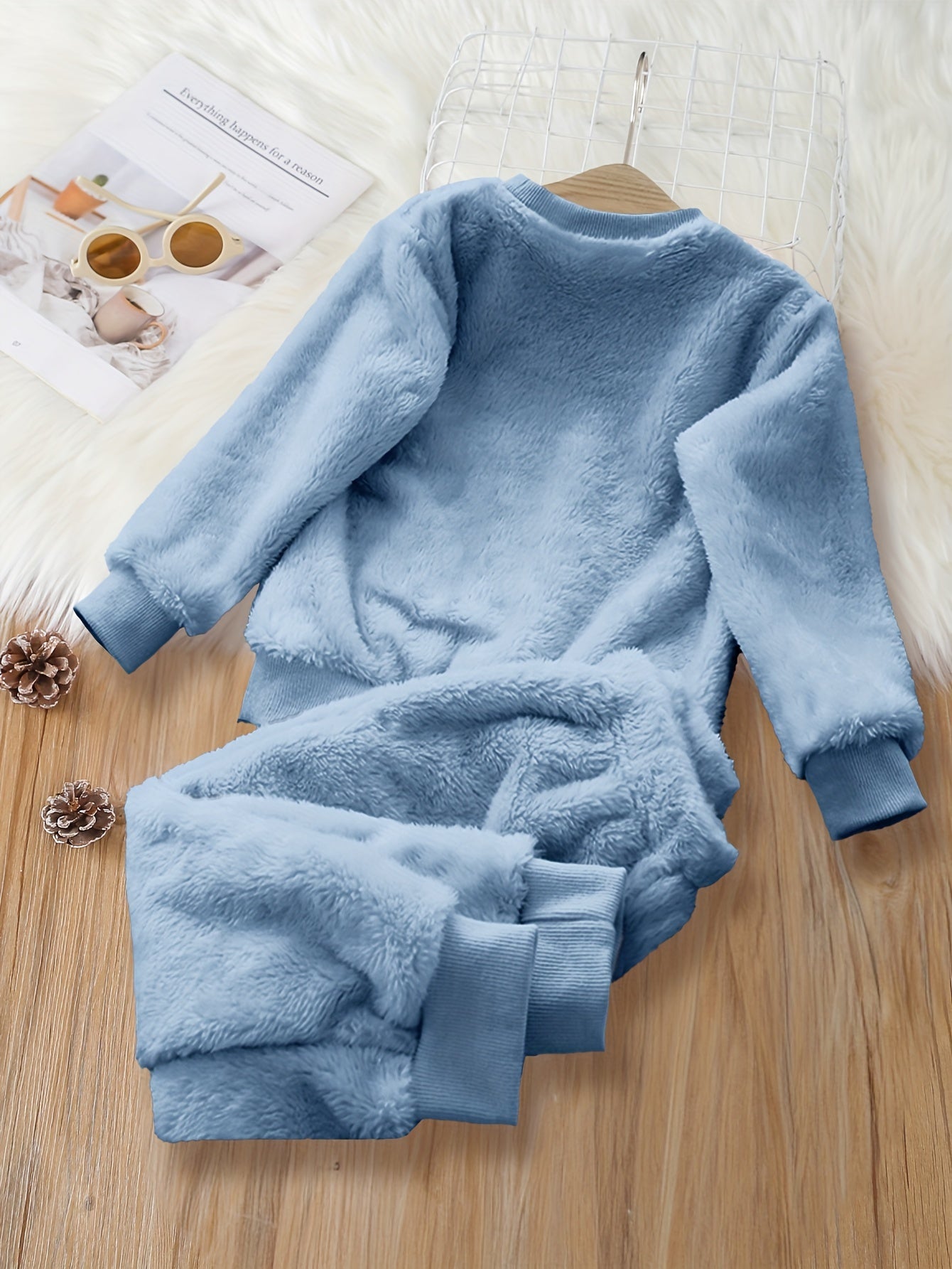 2pcs Boy's Comfy Fleece Outfit