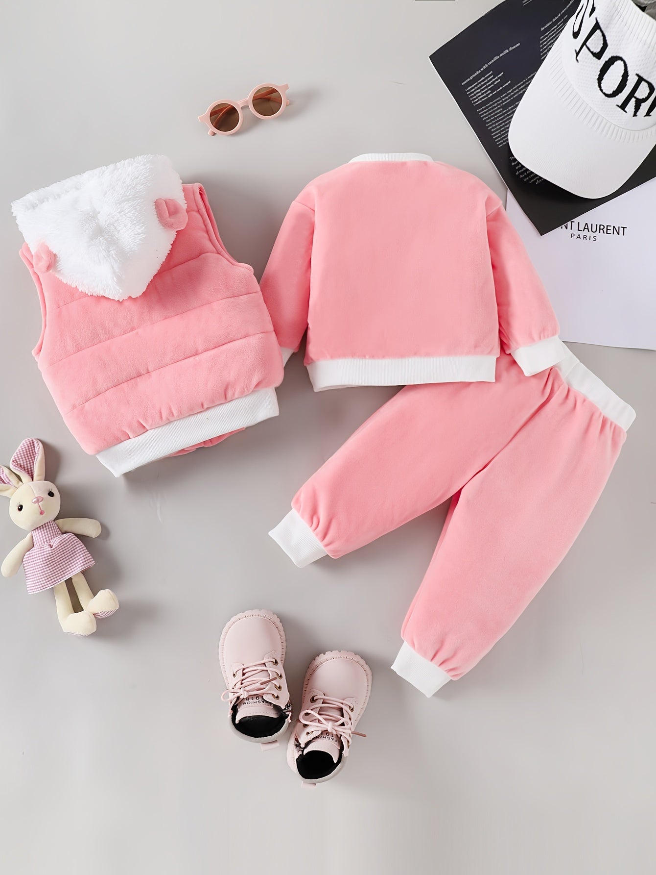 3-Piece Baby Girl's Autumn Winter Outfit Set