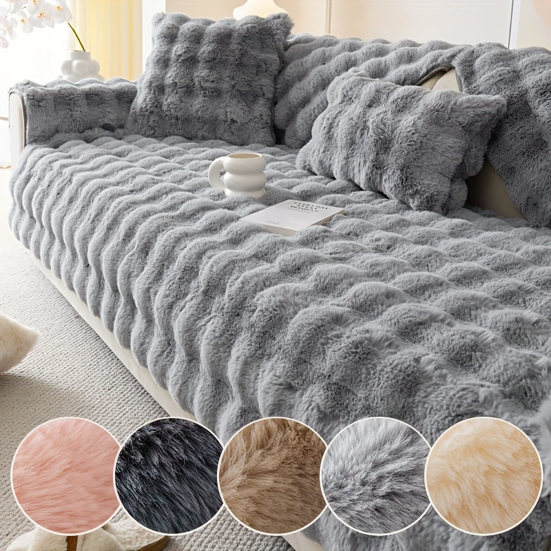 Long Plush Sofa Cushion For Winter Warmth