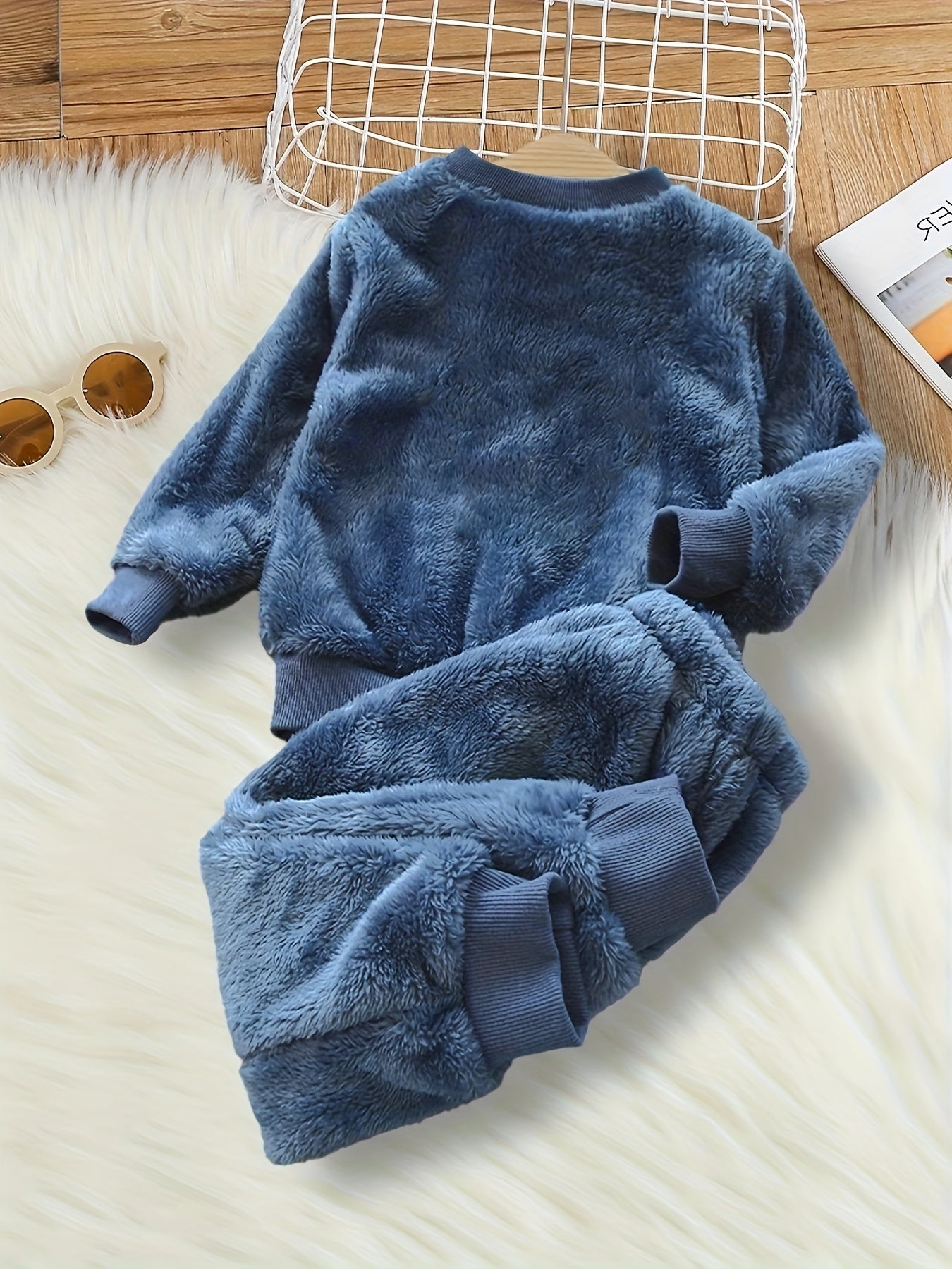 2pcs Boy's Comfy Fleece Outfit