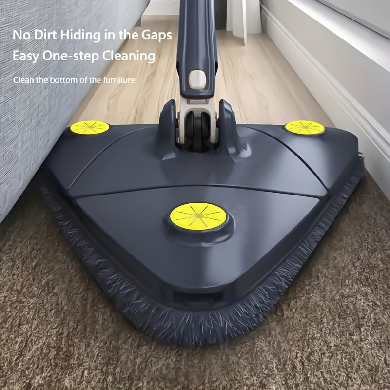 360 Degree Rotation Retractable Triangle Mop for Tub