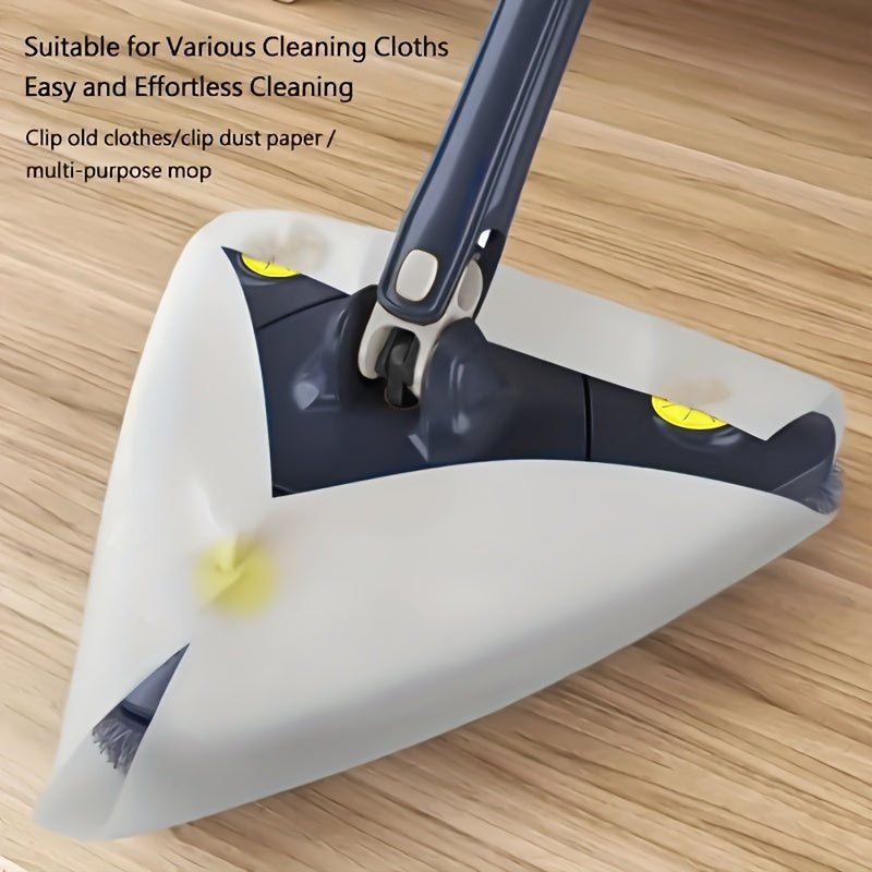 360 Degree Rotation Retractable Triangle Mop for Tub