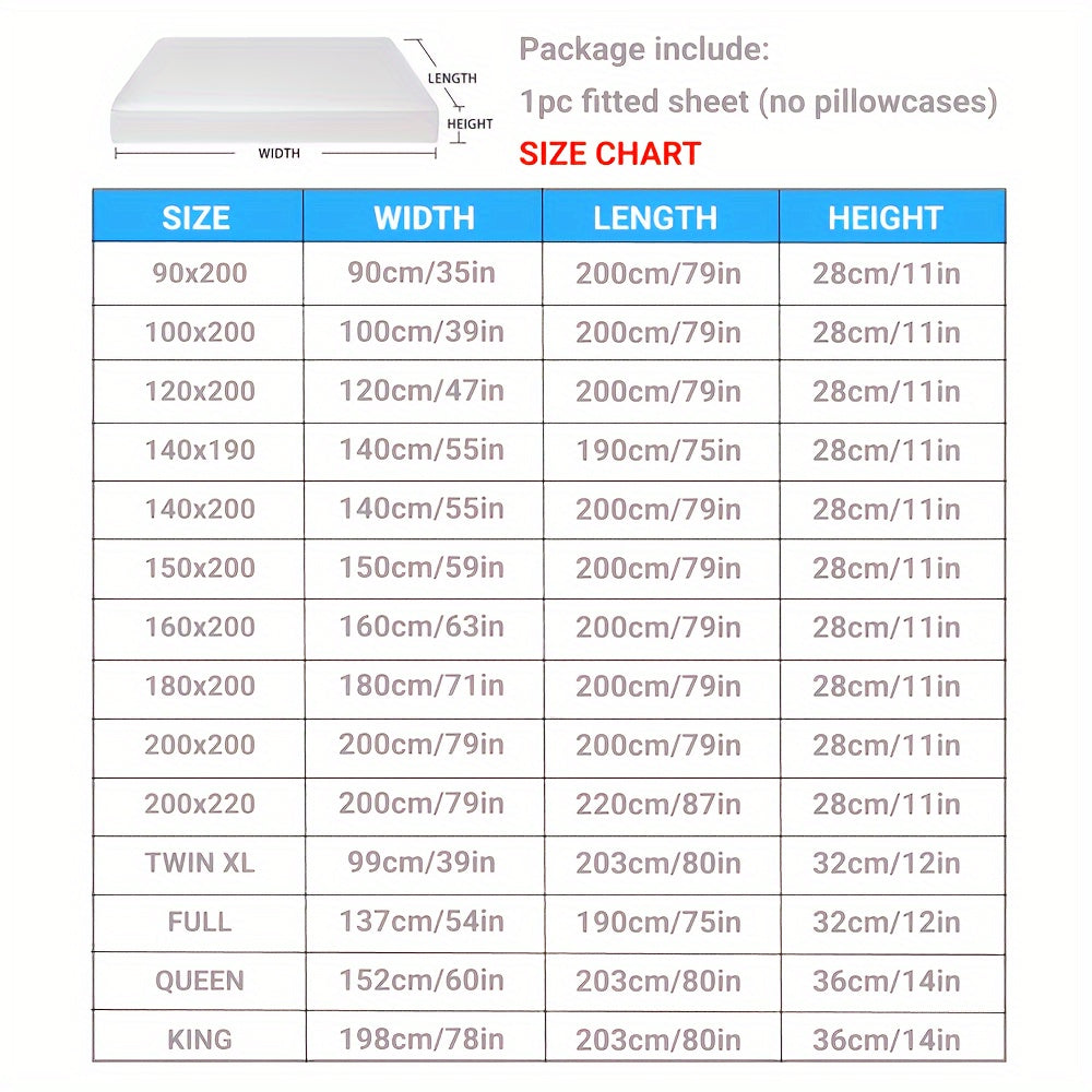 1pc 6-Sides Fully Enclosed Waterproof Mattress Cover Mattress