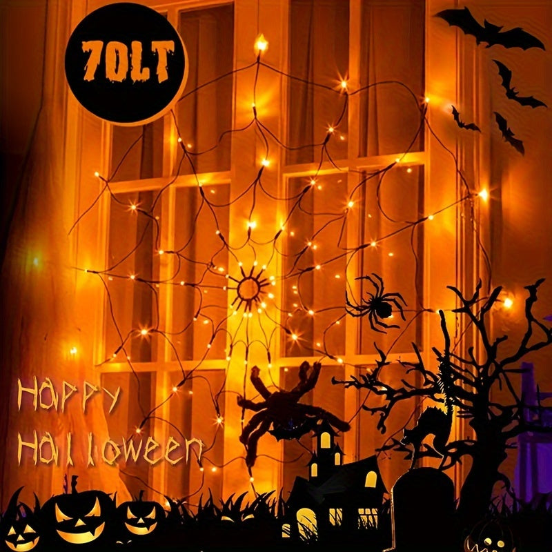 Halloween Spider Web LED Lights Decoration