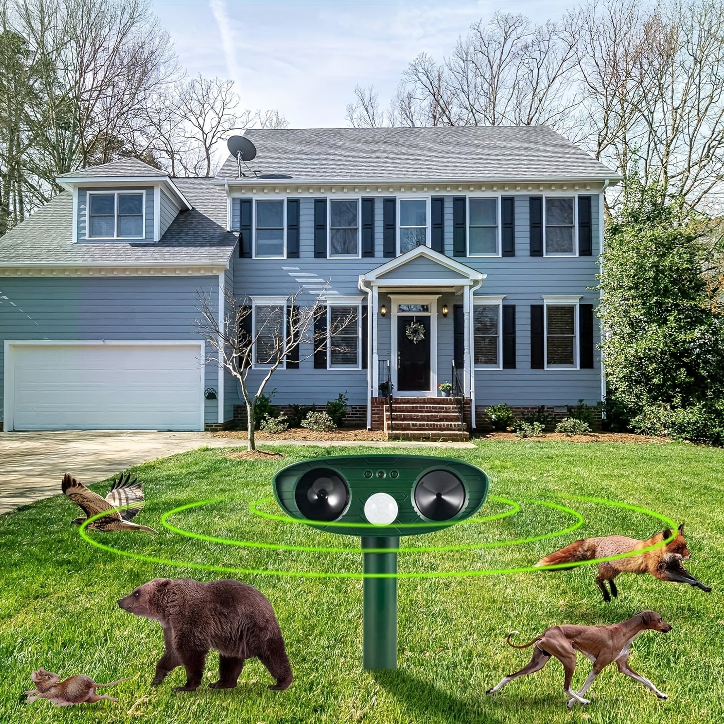 Solar-Powered Soundwave technology Animal Repeller