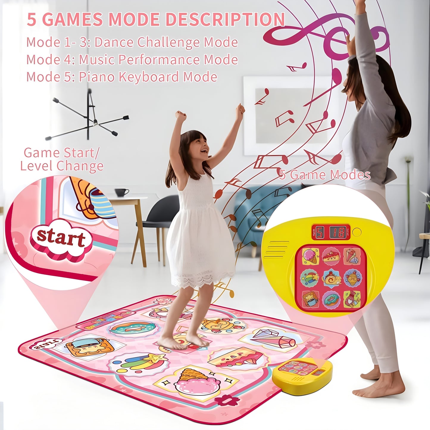 Kids Dance Mat Game with LED Scoreboard