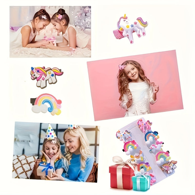 10 Pcs Unicorn Hair Clips