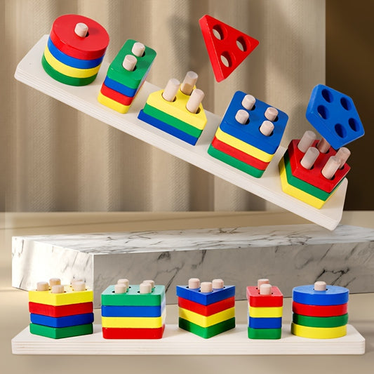 Colorful Wooden Sorting for baby Learning