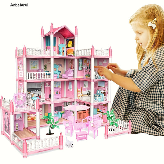 Doll House Set With 11 Rooms And Furniture Accessories