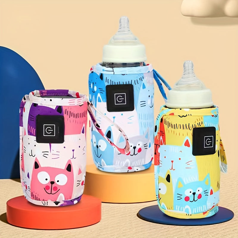 Three-Speed Thermostat Cartoon Milk Bottle Set