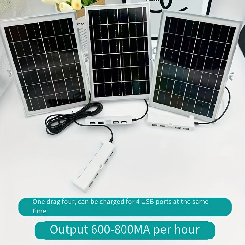 Portable Solar Panel Charger Kit with 4 USB Ports