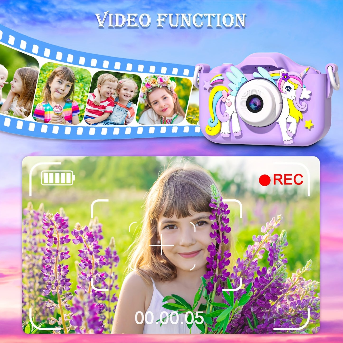 Children's Unicorn Selfie HD Camera