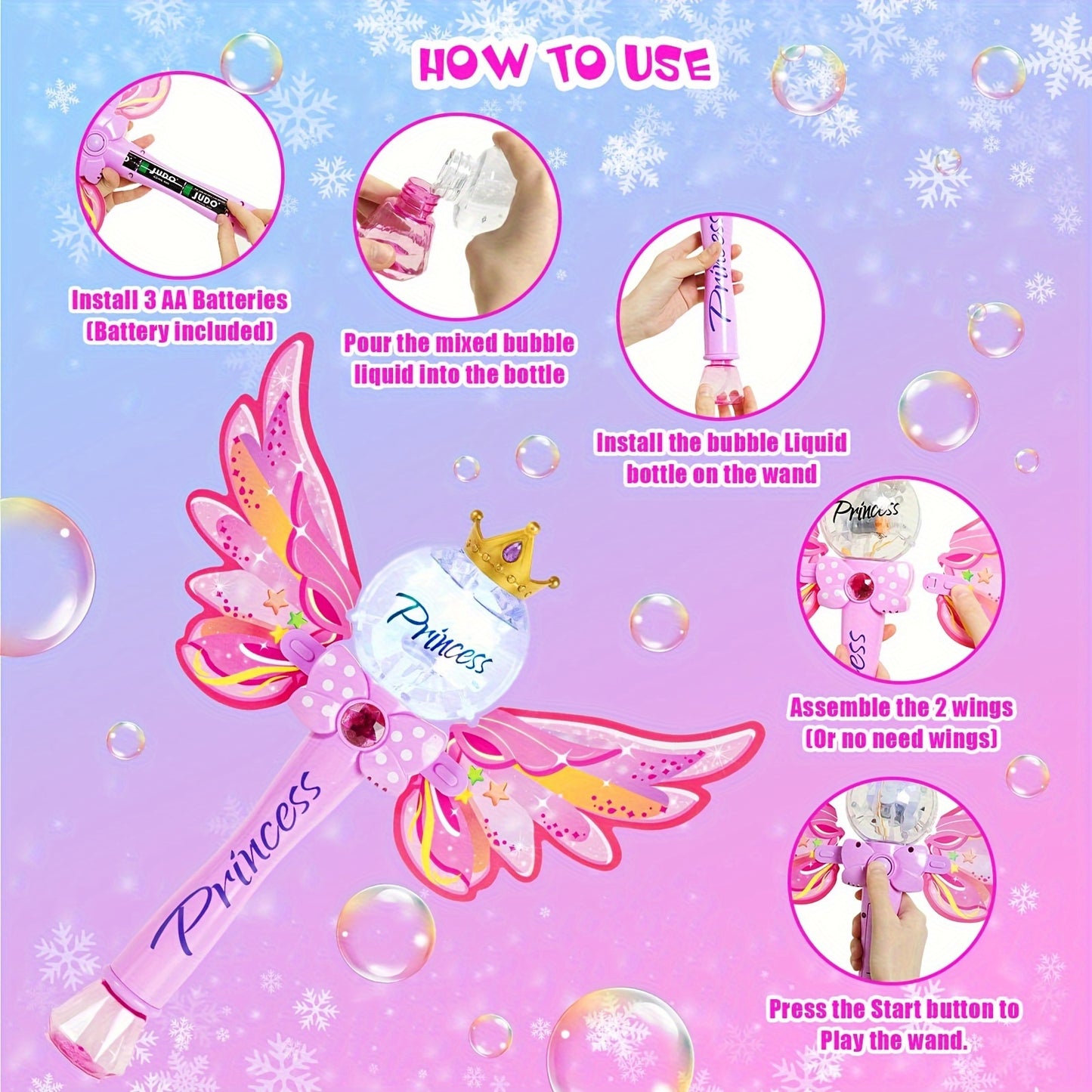 Musical & Light-Up Magic Stick for Girls