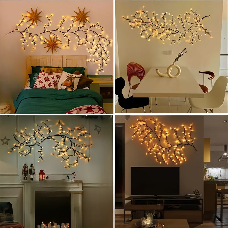 USB-Powered 96 LED Willow Vine Wall Light