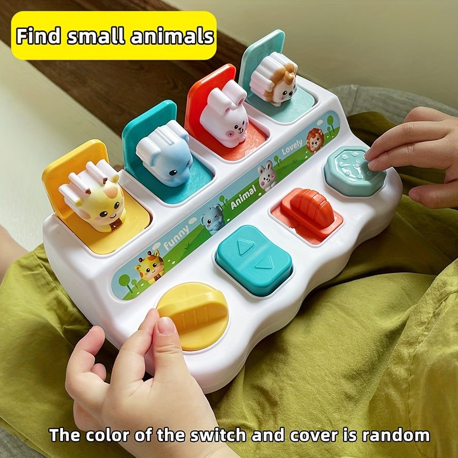 Pop-Up Animal Learning Box for Toddlers 0-3 Years