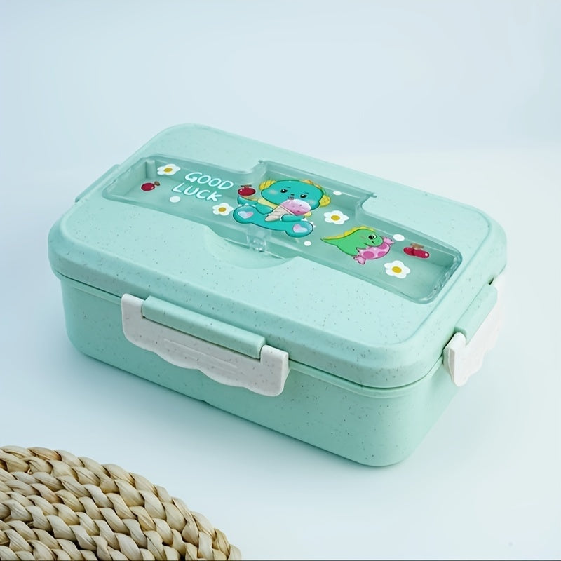 1 Stück auslaufsichere, isolierte Lunchbox mit süßem Cartoon-Design – dicke, tragbare und mikrowellengeeignete Bento-Box für Studenten und Arbeiter