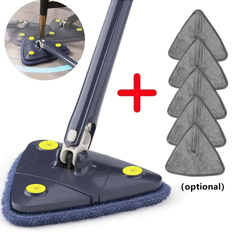 360 Degree Rotation Retractable Triangle Mop for Tub