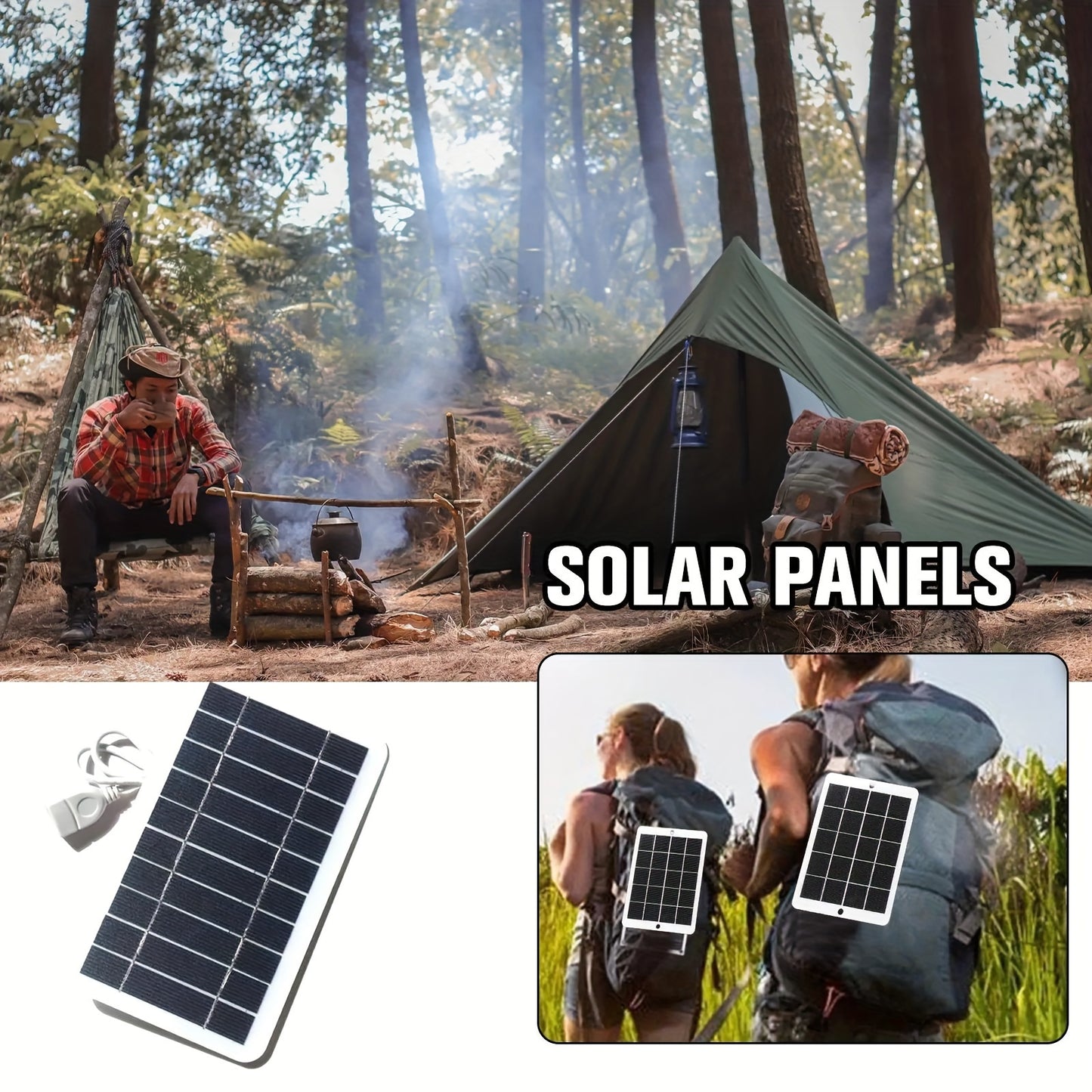 Compact 2W Solar Panel Charger